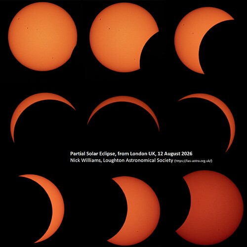 Partial Solar Eclipse 2026.08.12 Nick W_LAS