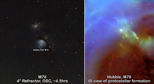 Comparison to Hubble - M78