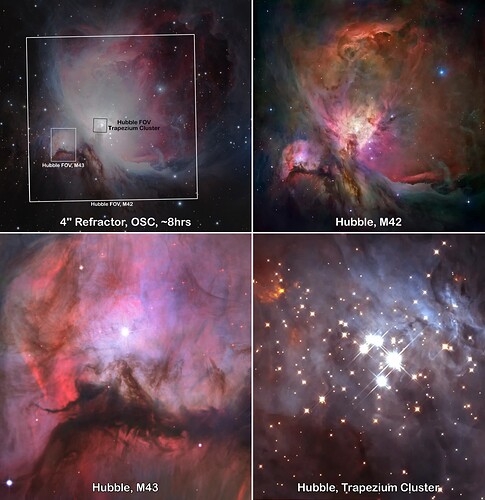 Comparison to Hubble - M42&M43